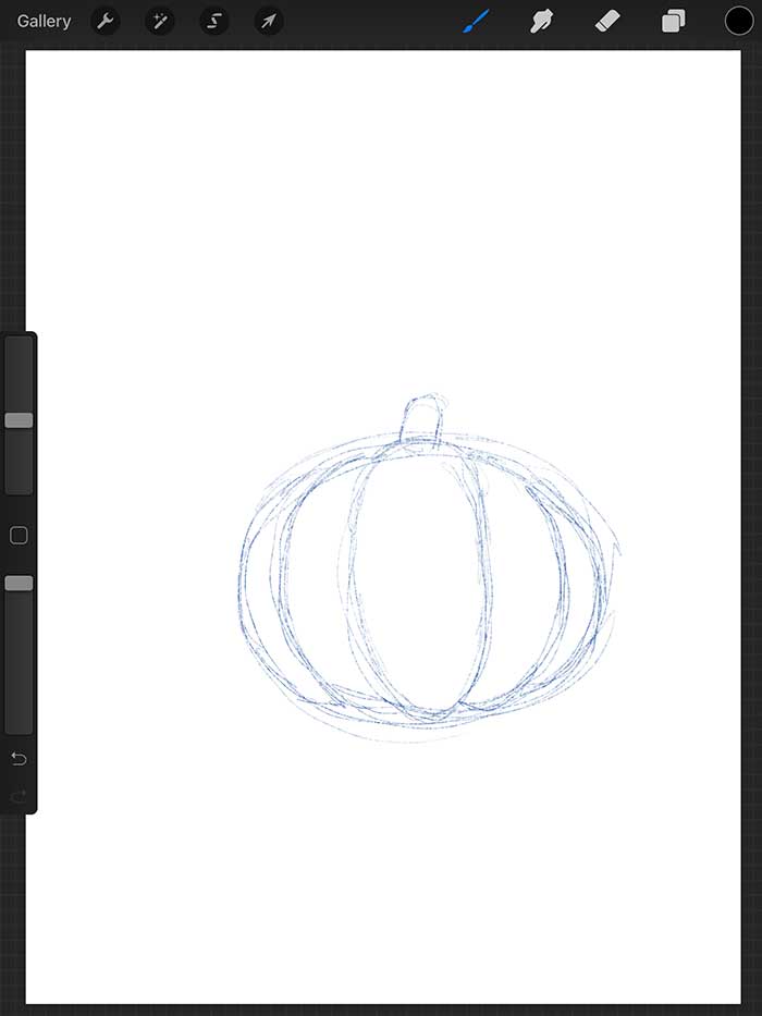 Step 2 - Rough Detail of Pumpkin