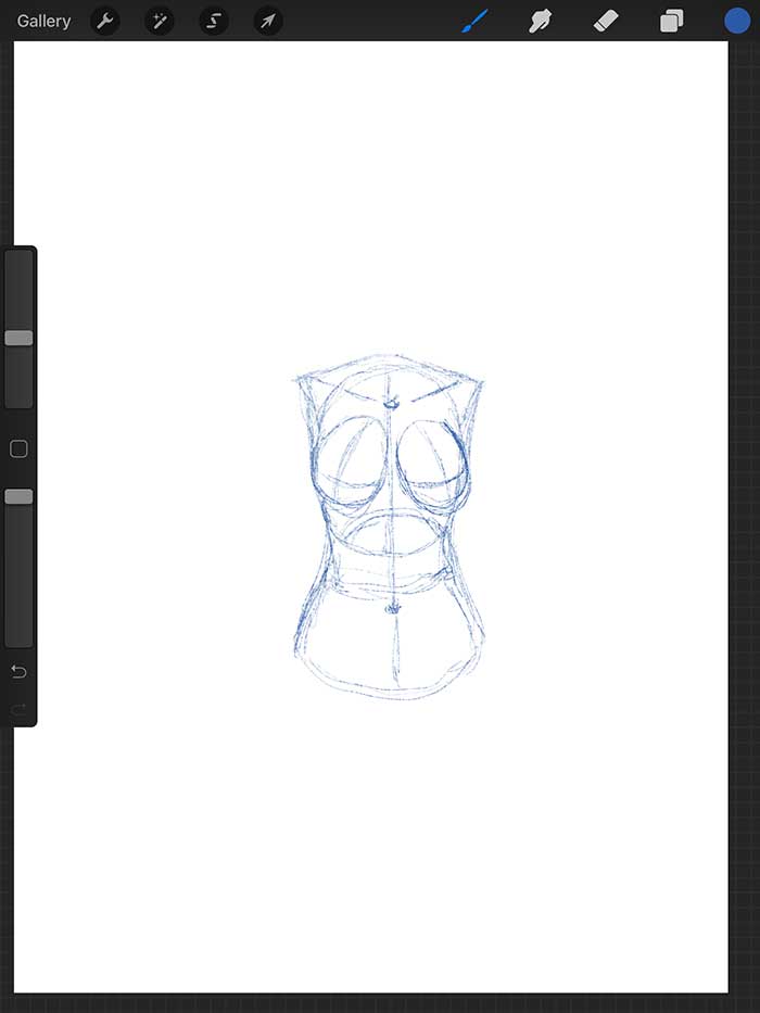 Step 3: Drawing The Boobs